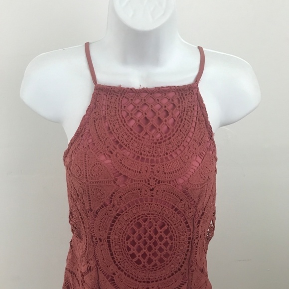 Mind Code Crochet Halter Sundress Size L - Picture 4 of 6